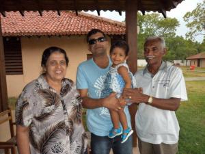 Yenuli at 1 year with me and my parents at Anuradhapura